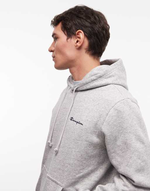 Sudadera gris con capucha y logo de Champion, 4 de 5