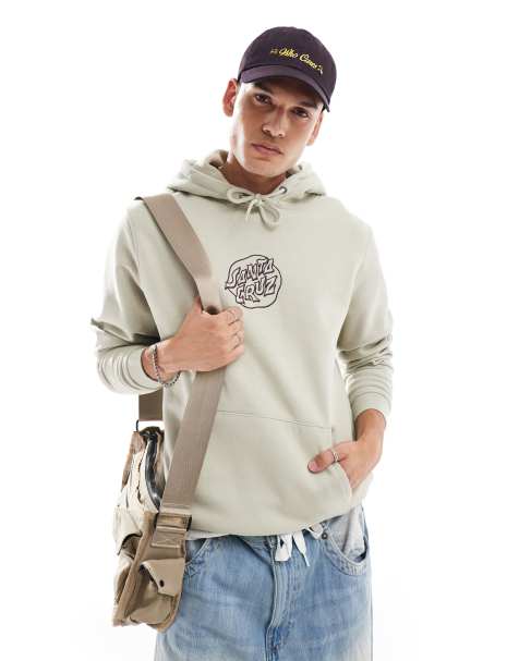 Sudadera gris con capucha y logo Fever Dream de Santa Cruz - view 1
