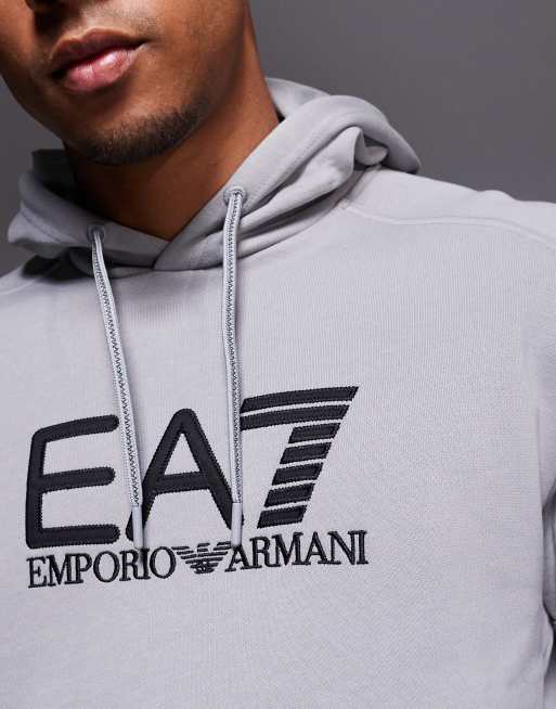 Sudadera gris con capucha y logo Train Visibility de Armani EA7 (parte de un conjunto), 3 de 4