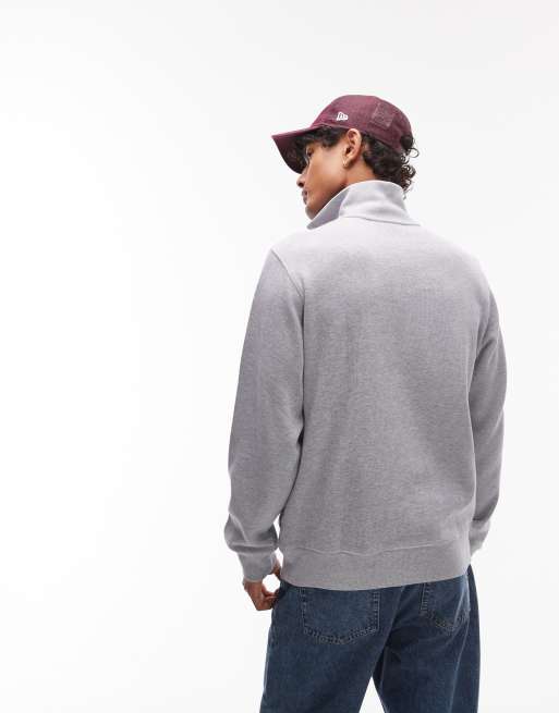 Sudadera gris con cremallera corta de Lacoste, 2 de 4