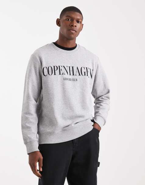 Sudadera gris con estampado gráfico "Copenhagen" en el pecho de Jack & Jones - view 1