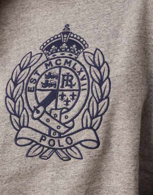 Sudadera gris con estampado gráfico de Polo Ralph Lauren