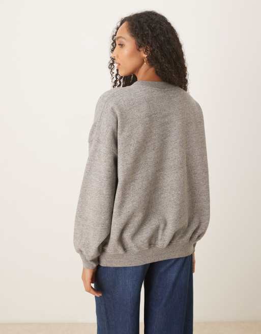 Sudadera gris con estampado gráfico de Polo Ralph Lauren