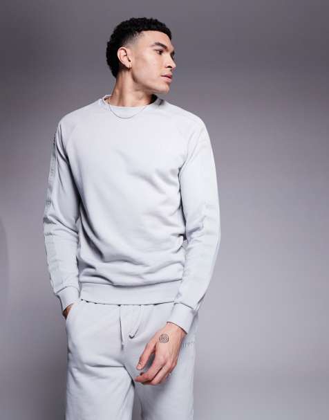 Sudadera gris con logo a tono de HUGO Bodywear (parte de un conjunto) - view 1