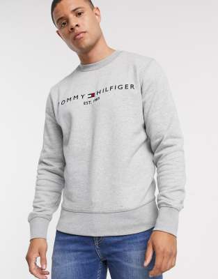 sudadera tommy hilfiger gris