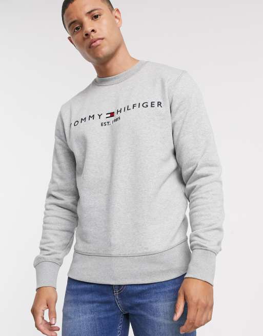 Sudadera tommy discount hilfiger gris hombre