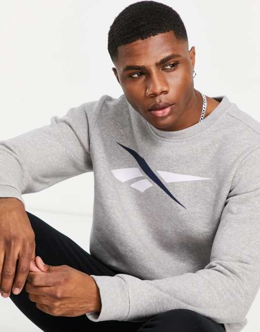 Sudadera gris con logo grande Core de Reebok, 3 de 4