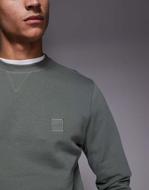Sudadera gris con logo pequeño en el mismo tono Westart de BOSS Orange, 5 de 5