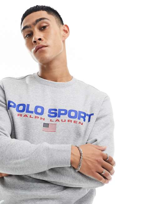 Sudadera gris de la colección cápsula Sport de Polo Ralph Lauren