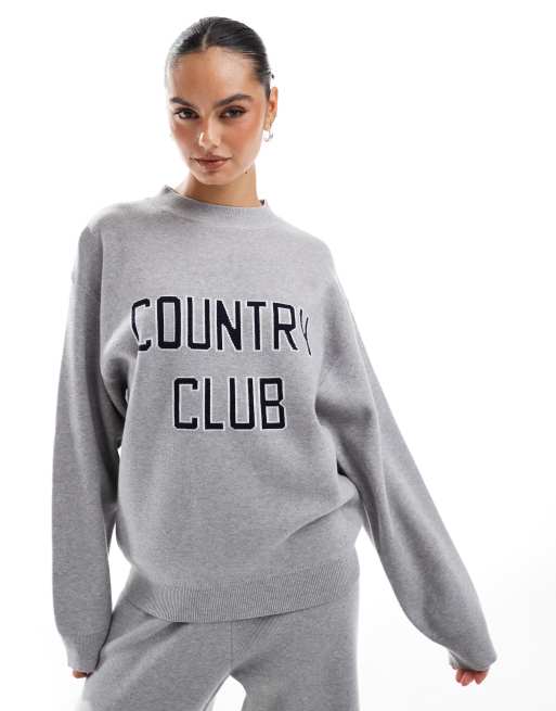 Sudadera gris de punto de jacquard Avery de 4th & Reckless