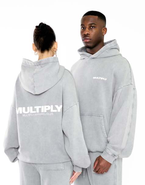 Sudadera gris definitivo lavado extragrande con capucha Multiply de Multiply Apparel - view 1