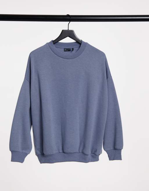Sudadera gris delfín extragrande de corte cocoon de tejido agradable de ASOS DESIGN