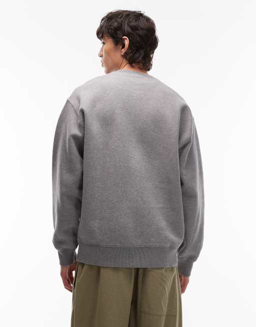 Sudadera gris extragrande Big School de Carhartt WIP, 3 de 5