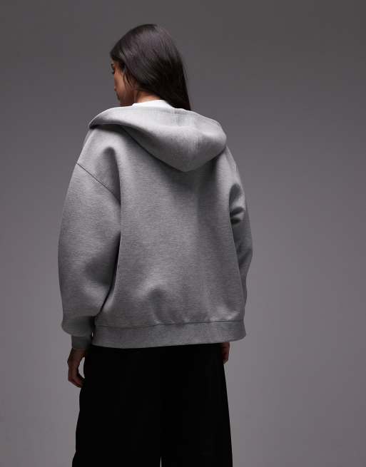 Sudadera gris extragrande con capucha, cremallera y diseño estructurado Alda de Carhartt WIP, 2 de 4