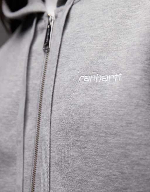 Sudadera gris extragrande con capucha, cremallera y diseño estructurado Alda de Carhartt WIP, 3 de 4
