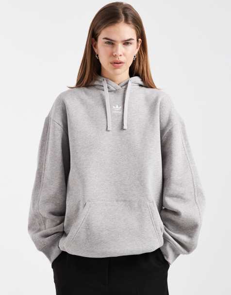 Sudadera gris extragrande con capucha Essentials de adidas Originals - view 1