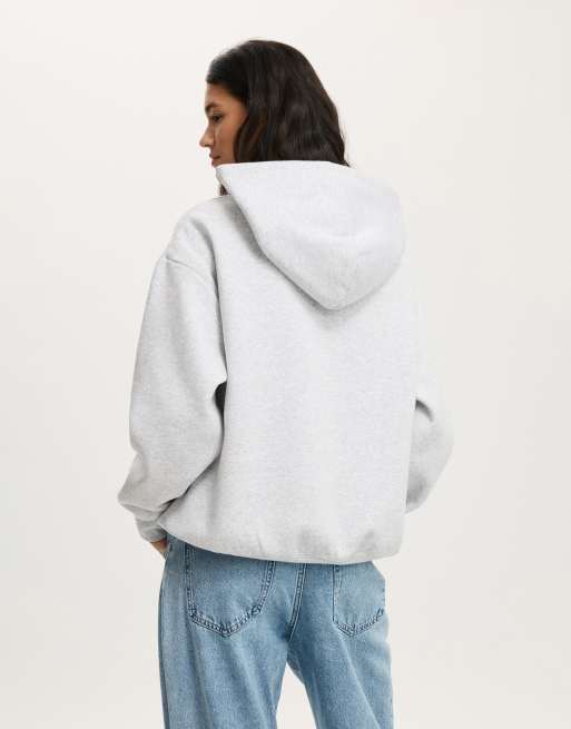 Sudadera gris extragrande con capucha premium de Cotton On, 2 de 4