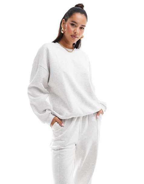 Sudadera gris hielo jaspeado extragrande Ultimate de ASOS DESIGN - view 1