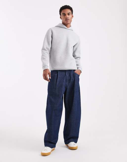 Sudadera gris jaspeado con capucha de tejido efecto grueso de ASOS DESIGN, 2 de 5