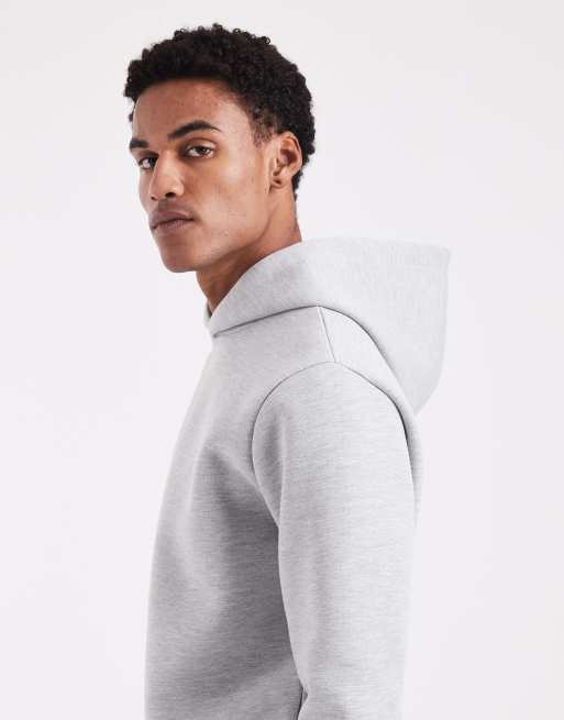 Sudadera gris jaspeado con capucha de tejido efecto grueso de ASOS DESIGN, 4 de 5