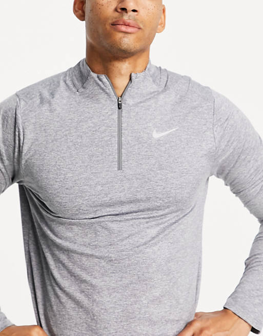 gris jaspeado con cremallera Element de Nike Running | ASOS