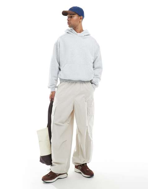 Sudadera gris jaspeado de corte cuadrado con capucha sin cierres de Cotton On - view 1