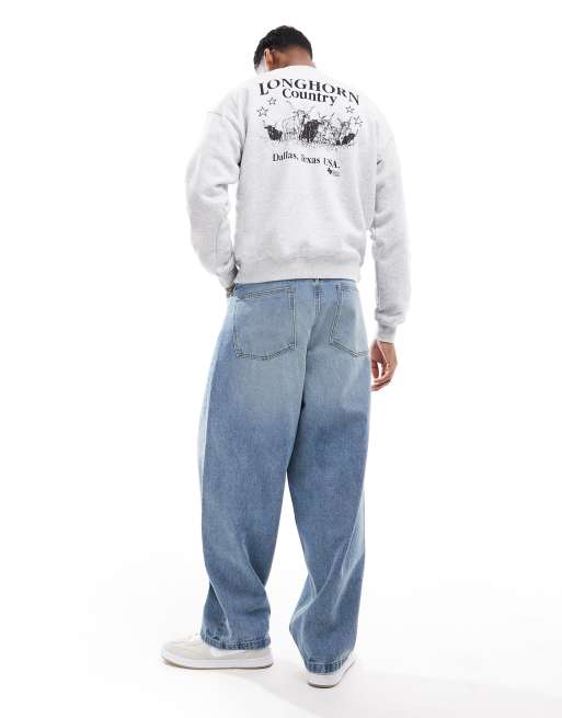 Sudadera gris jaspeado de corte cuadrado con estampado gráfico "Country Star" de Cotton On, 4 de 4