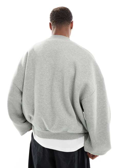 Sudadera gris jaspeado extragrande de ASOS DESIGN, 3 de 4