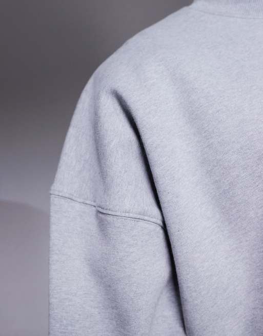 Sudadera gris jaspeado ultragrande de tejido grueso de 400 g/m² premium de ASOS DESIGN, 5 de 6