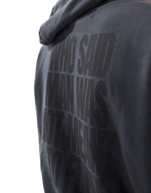 Sudadera gris oscuro con capucha de felpa J Day Brooklyn de Jordan, 2 de 4