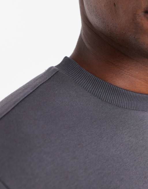 Sudadera gris oscuro con cuello redondo de ONLY & SONS, 5 de 5
