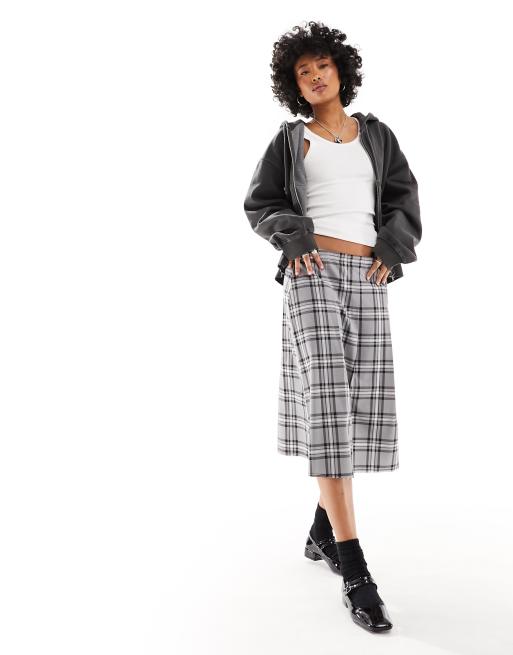 Sudadera gris oscuro de corte cuadrado con capucha y cremallera de tejido grueso de Weekday, 2 de 4