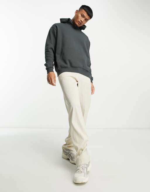 Sudadera gris oscuro extragrande con capucha y estampado abstracto en la espalda de ASOS DESIGN, 2 de 4