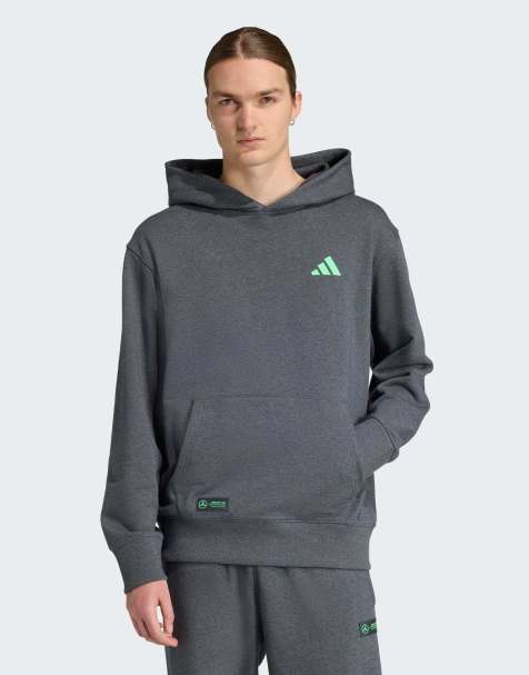 Sudadera gris oscuro jaspeado premium con capucha Mercedes-AMG PETRONAS Formula One Team de adidas Performance - view 1