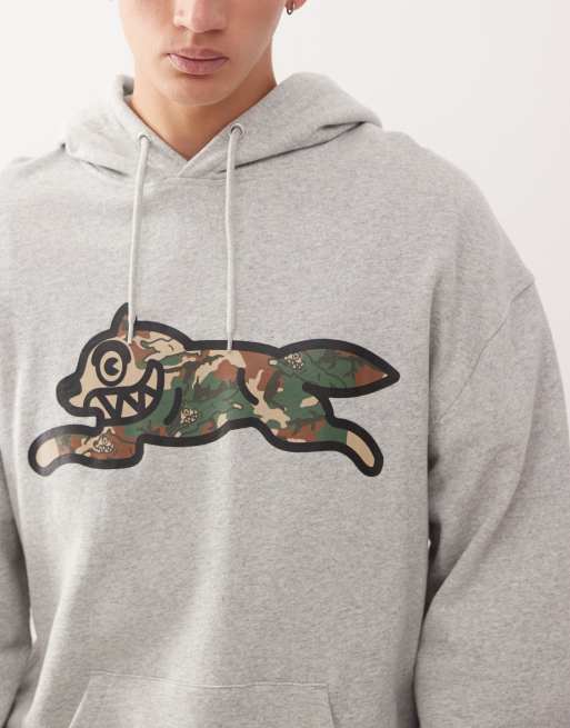Sudadera gris sin cierres con capucha y estampado Running Dog Camo de Ice Cream, 5 de 5