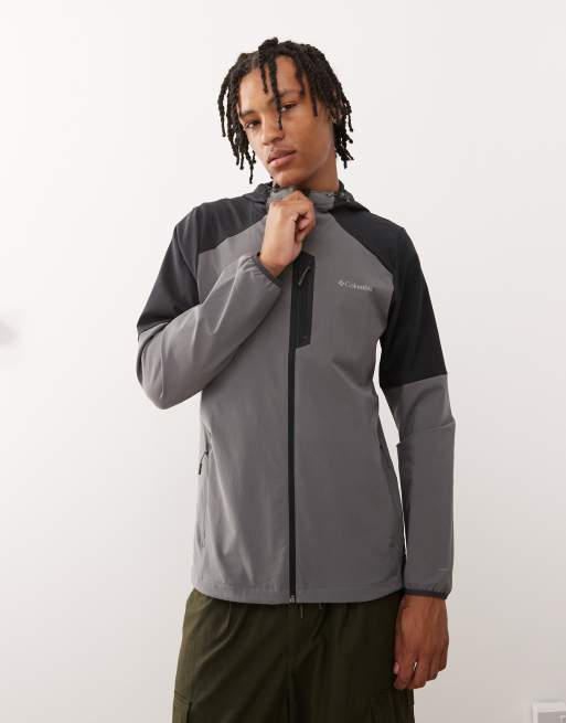 Sudadera gris y negra con capucha softshell Tech de Columbia, 4 de 4