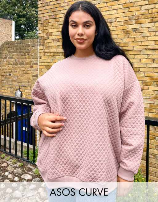 Sudadera guateada de ASOS DESIGN Curve