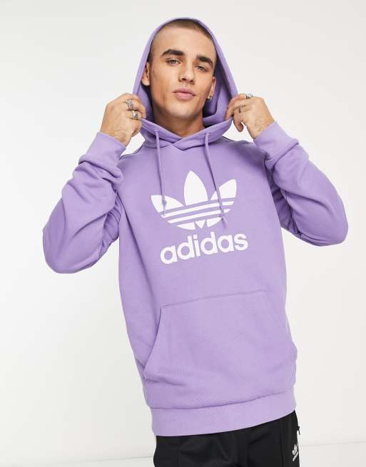 Bóveda Resentimiento Nosotros mismos Sudadera lila con capucha y trébol adicolor de adidas Originals | ASOS