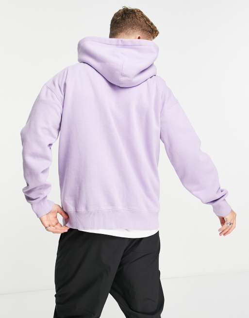 Sudadera roja con capucha y lavado envejecido de Topman