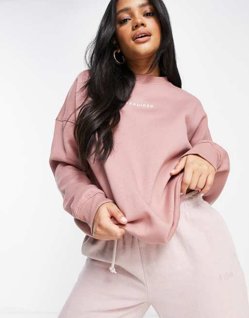 Sudadera malva extragrande de Missguided (parte de un conjunto)