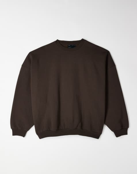 Sudadera marrón básica ultragrande de ASOS DESIGN - view 1