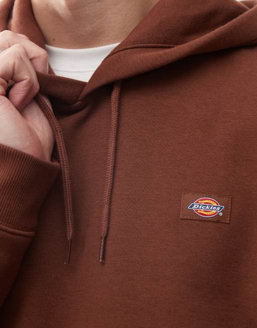Sudadera marrón capuchino con capucha y logo pequeño Oakport de Dickies, 3 de 4