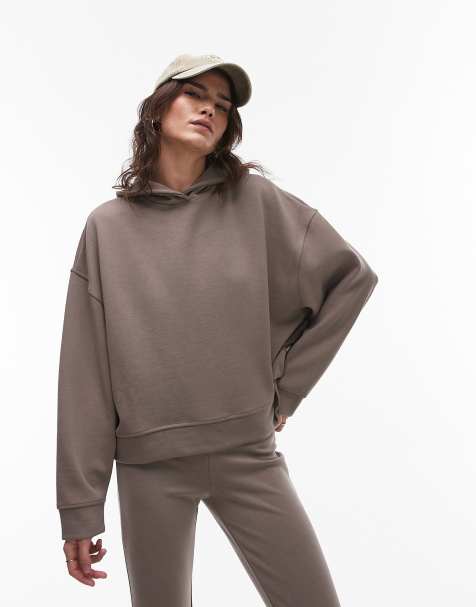 Sudadera marrón claro con capucha de tacto suave de Mango (parte de un conjunto) - view 1