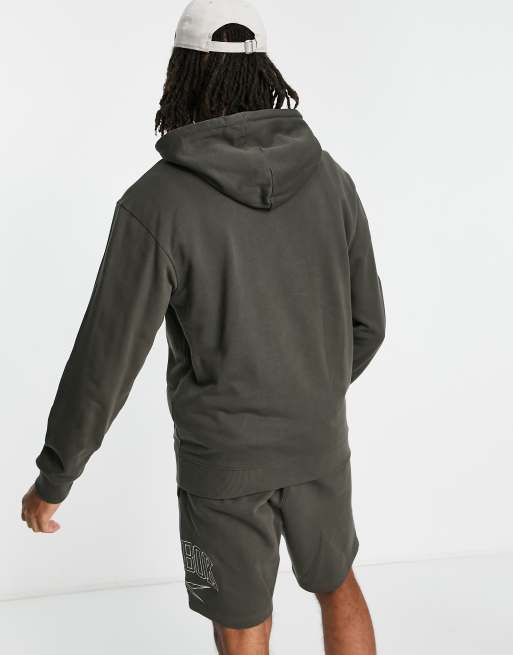 Sudadera marr n con capucha vintage exclusiva en ASOS de Reebok