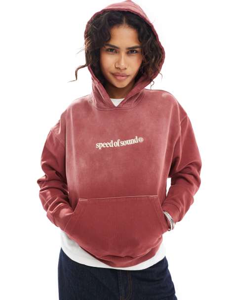 Sudadera marrón con capucha y estampado degradado exclusiva de Deus Ex Machina x ASOS - view 1