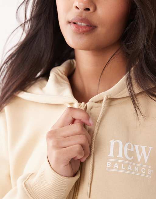 Sudadera marrón con cremallera de felpa Reimagined de New Balance, 3 de 4