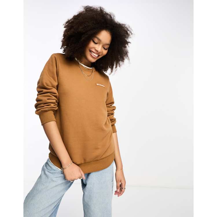 Sudadera marrón con cuello redondo Marble Canyon de Columbia ASOS