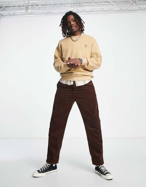 Sudadera marrón con diseño tintado Nelson de Carhartt WIP