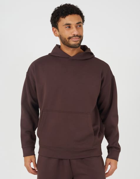 Sudadera marrón holgada sin cierres con capucha de Brave Soul - view 1