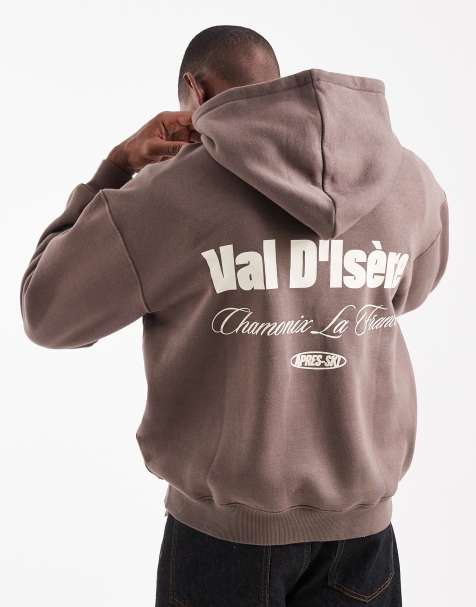 Sudadera marrón lavado de corte cuadrado con capucha de Cotton On - view 1